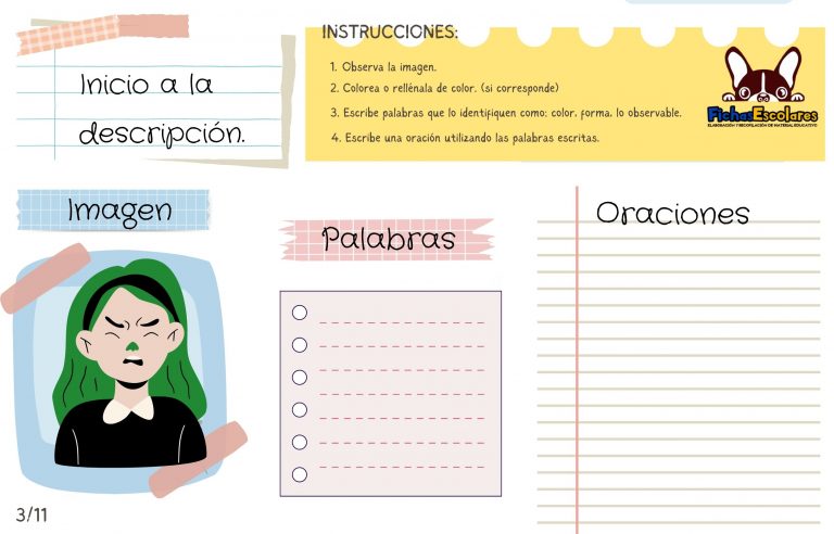 escritura descripción inicial – emociones