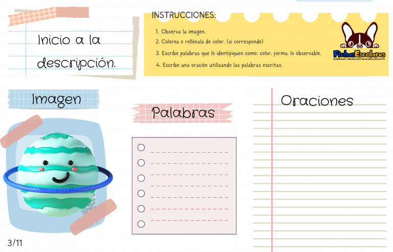 escritura descripción inicial – universo