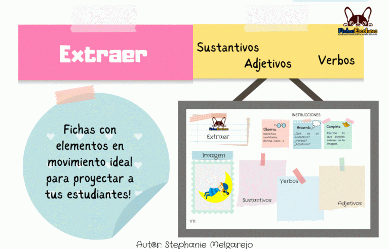 escritura extraer sustantivos, verbos y adjetivos.