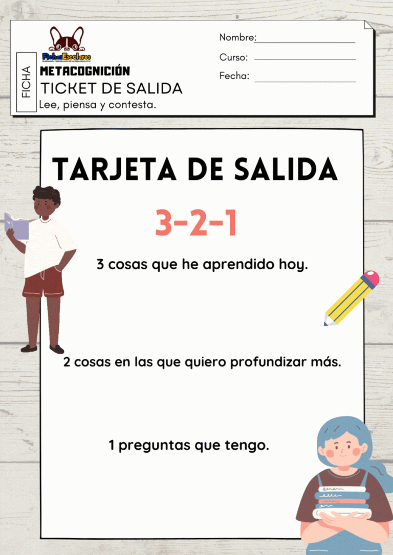 Tarjeta de salida 3 – 2 – 1